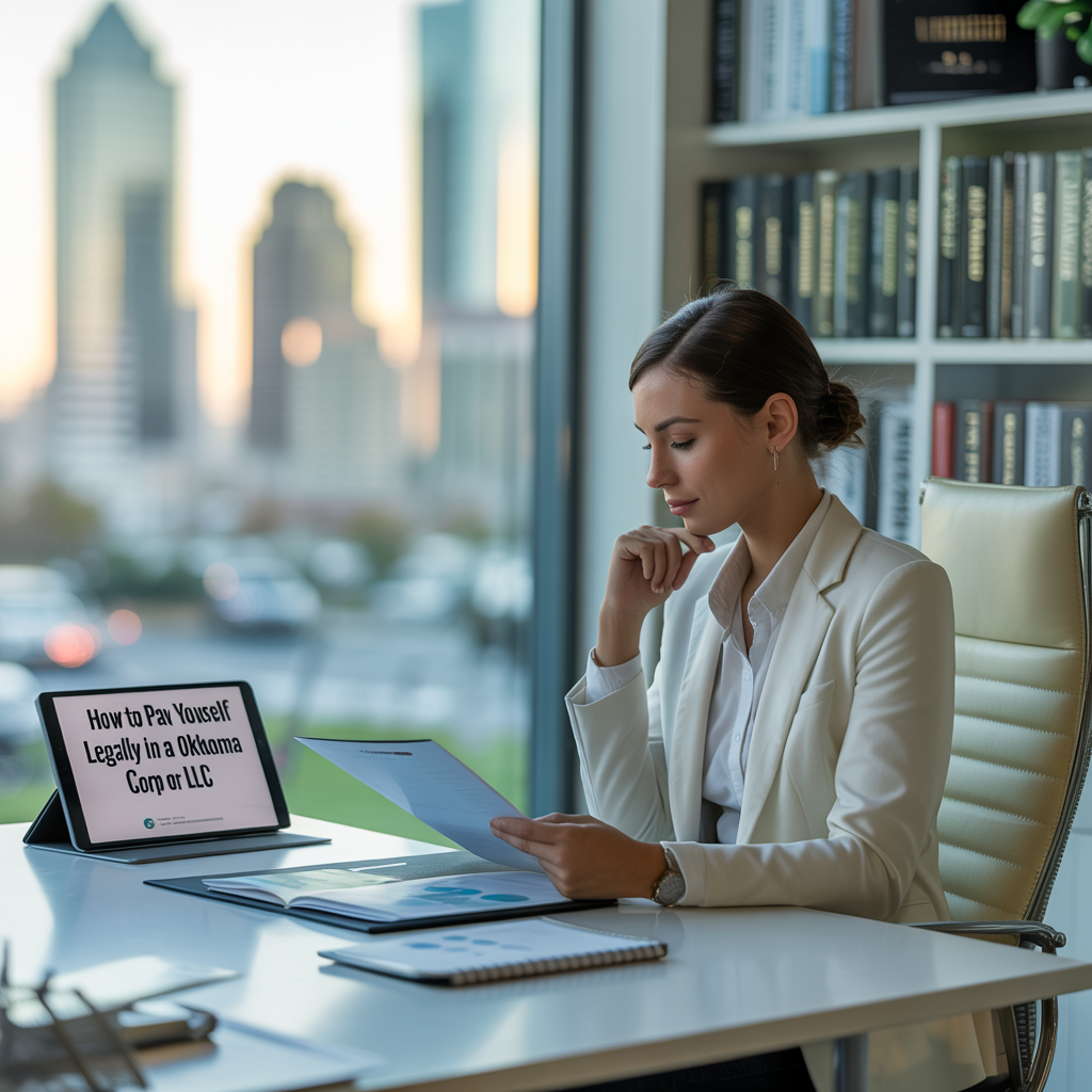A woman is sitting at a desk with a laptop and a piece of paper.