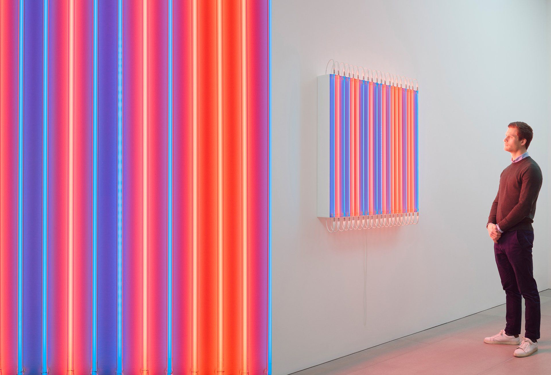 Francois Morellet / Rouge pair -Blue impair n5 2012  / Peter mallet photography