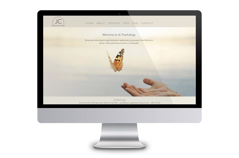 Jacqui Coughlan website on a PC