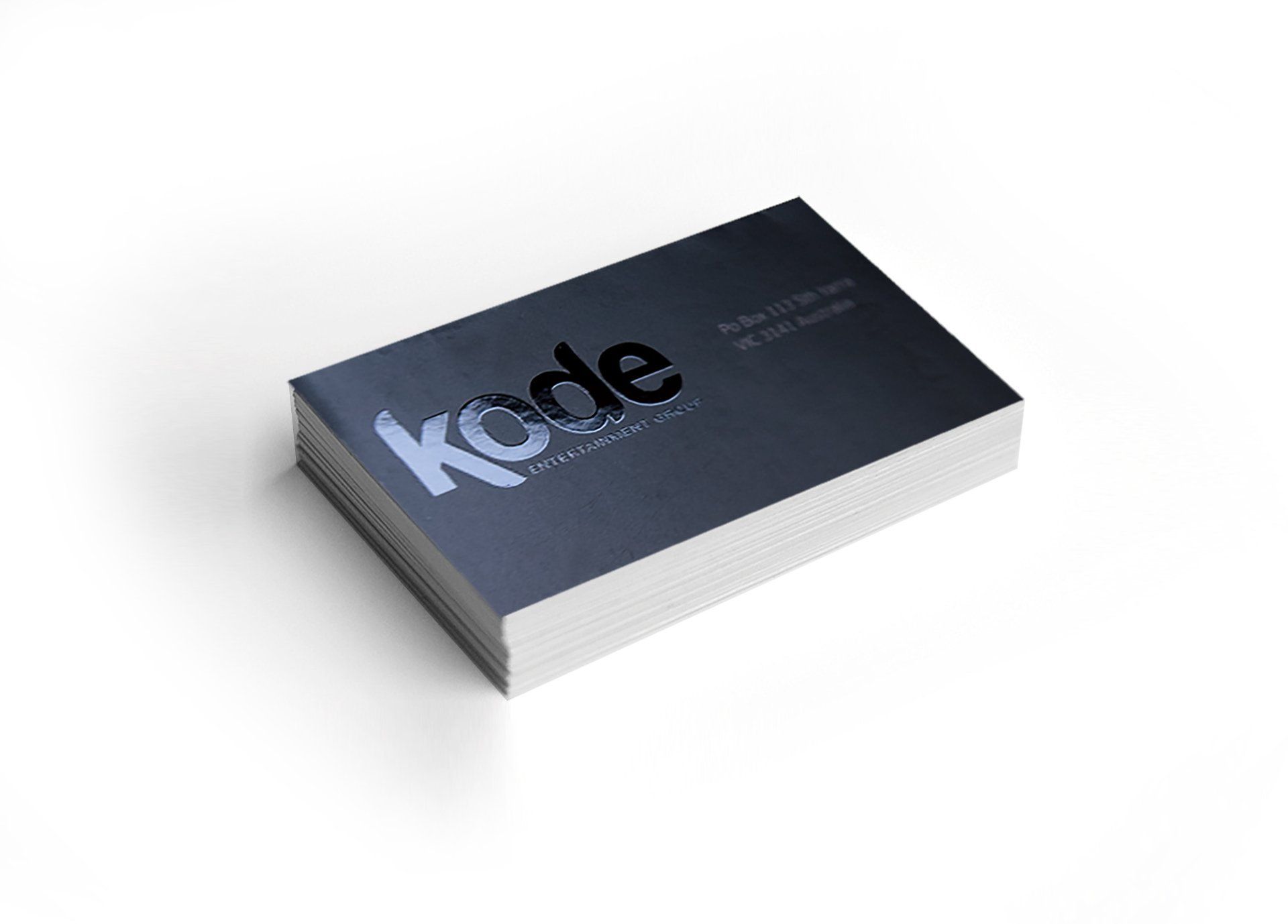 Kode Entertainment group business card design