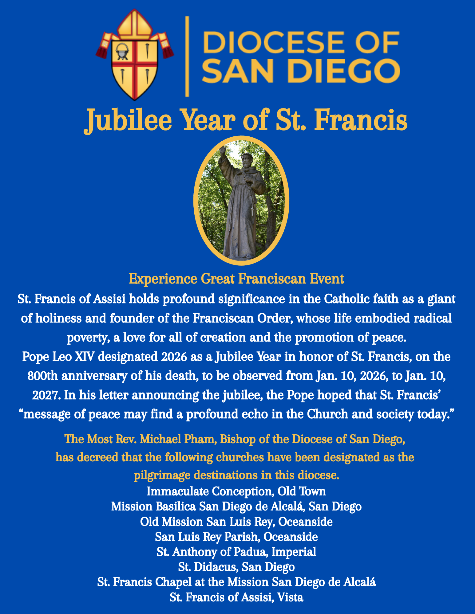 Jubilee Year of St. Francis