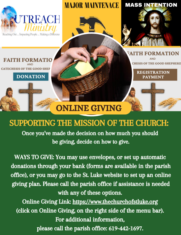 Online Giving - Supporting the mission of the church