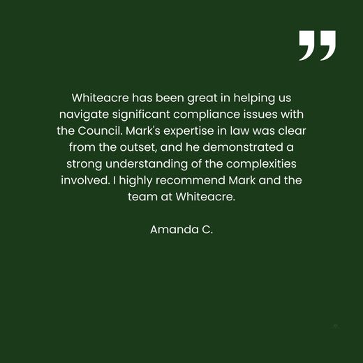 A quote from amanda c. is on a green background.