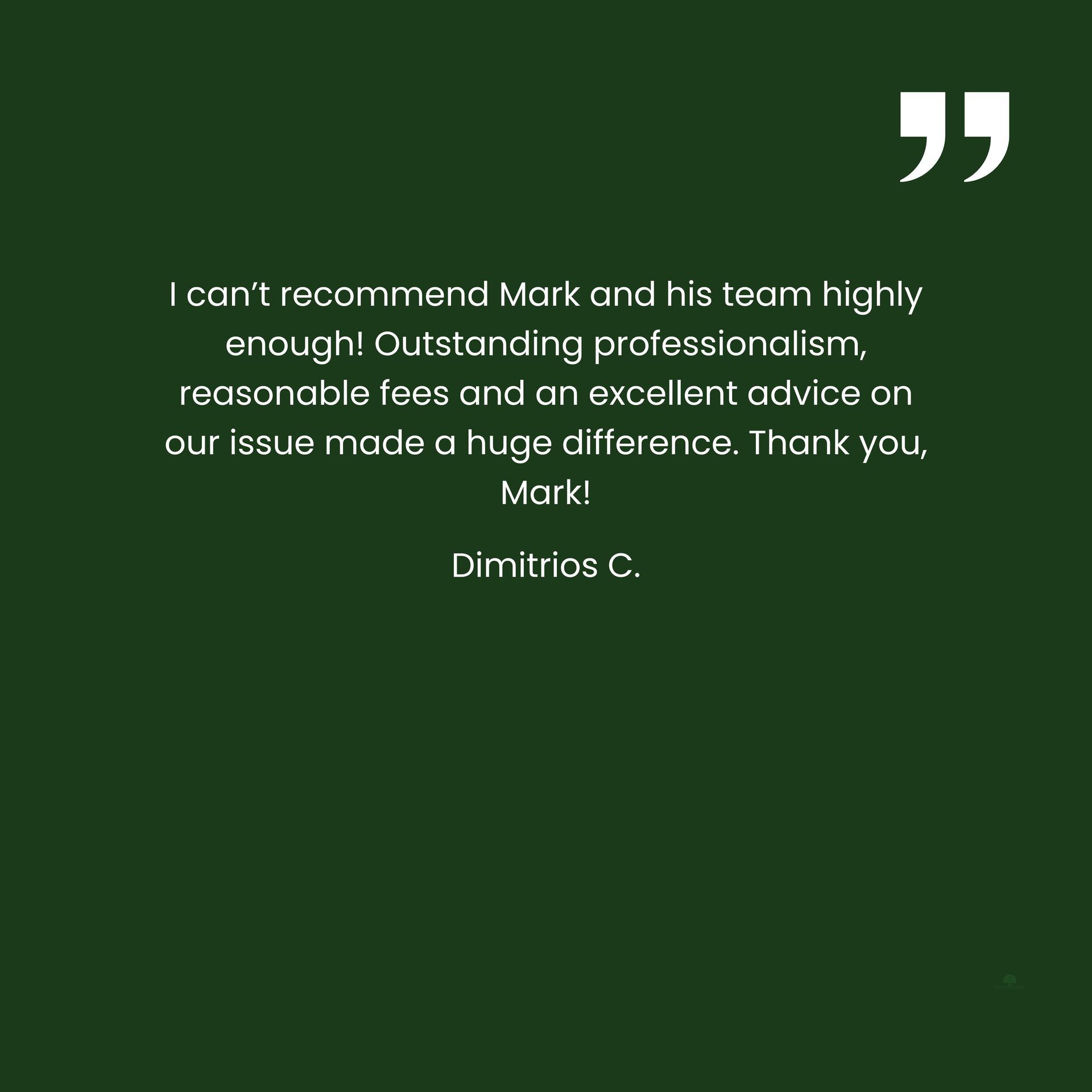 I can 't recommend mark and his team highly enough.