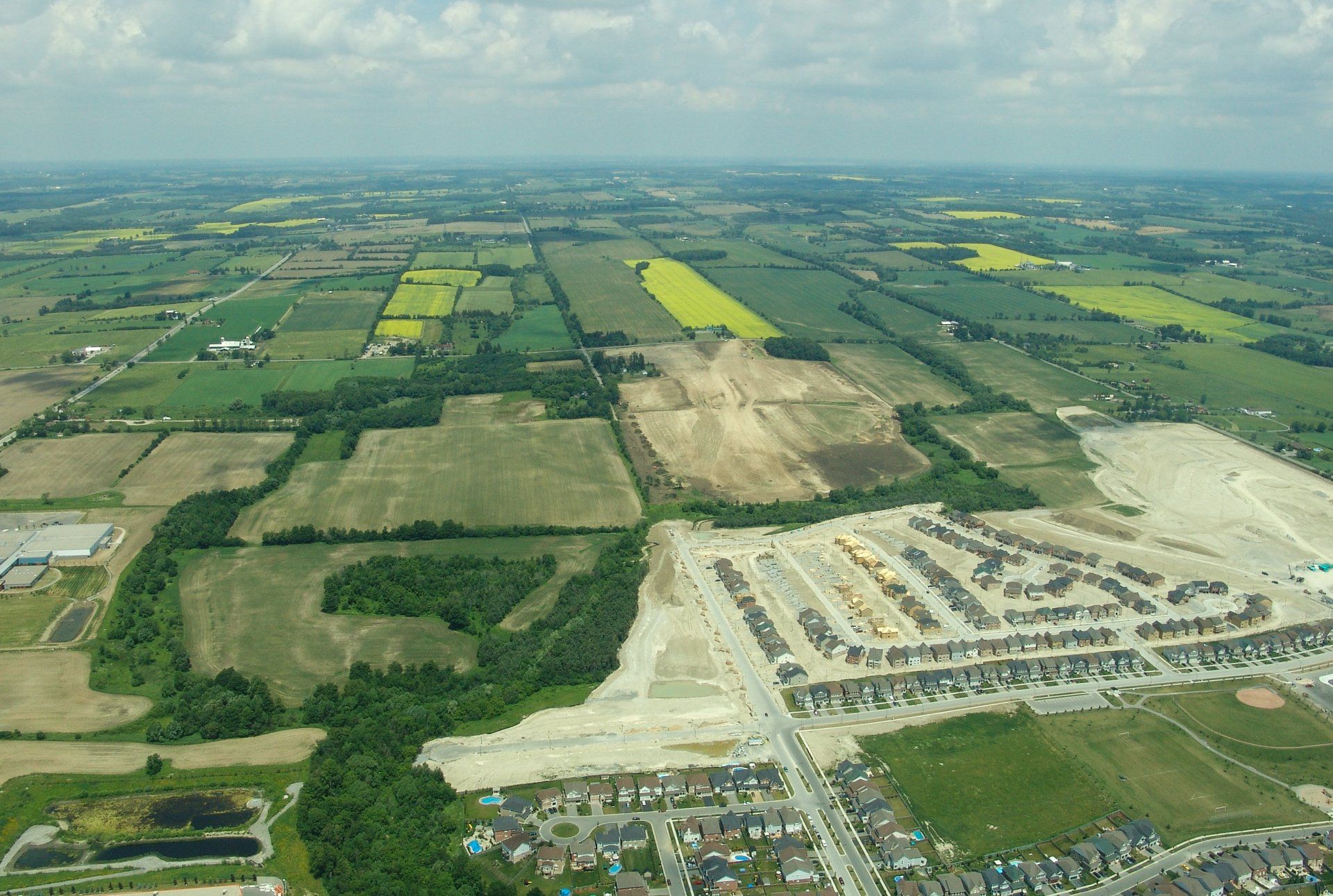 aerial view of a construction site