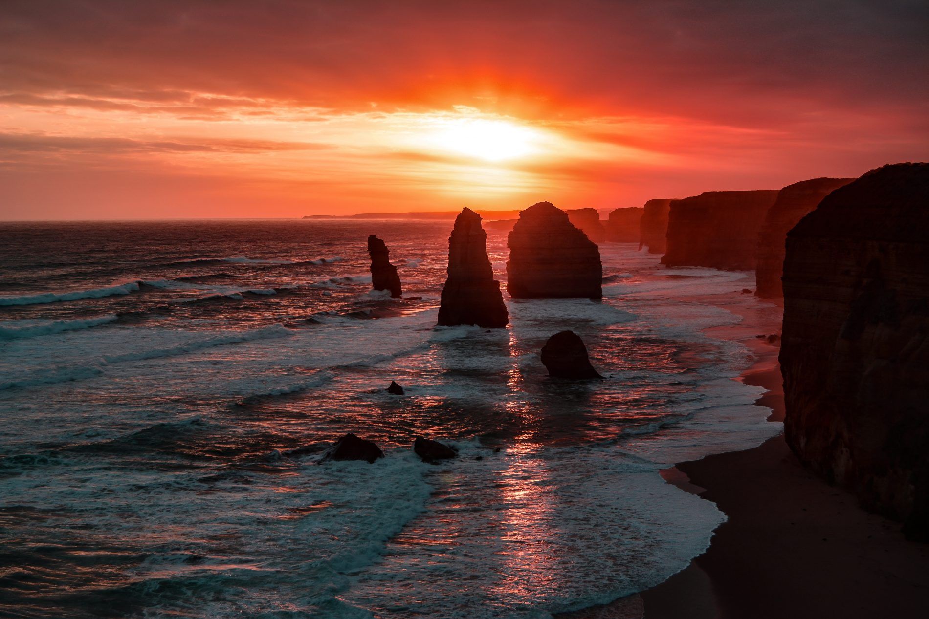cliff sunset