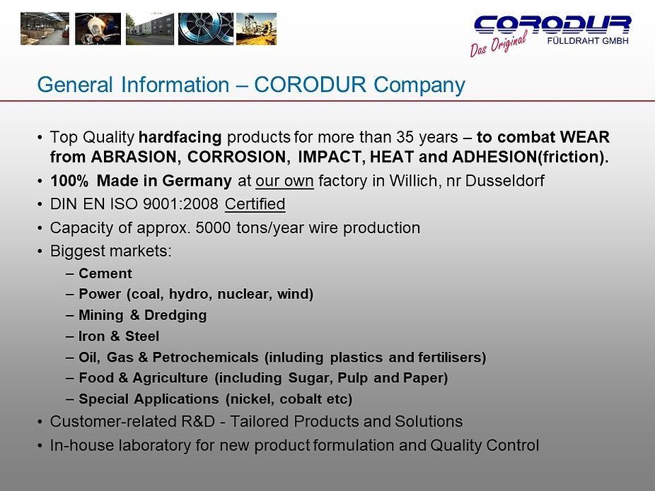Corodur Wear Solutions Slide 4 - Welding Equipment & Services in Townsville