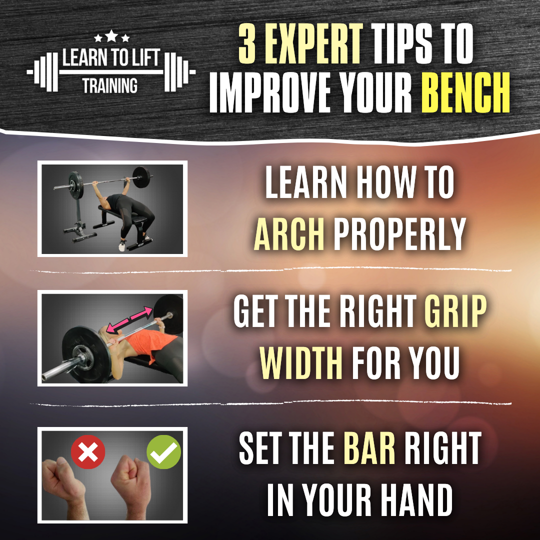 3 Expert Tips to Boost Your Bench Press from a Glasgow Personal Trainer Infographic