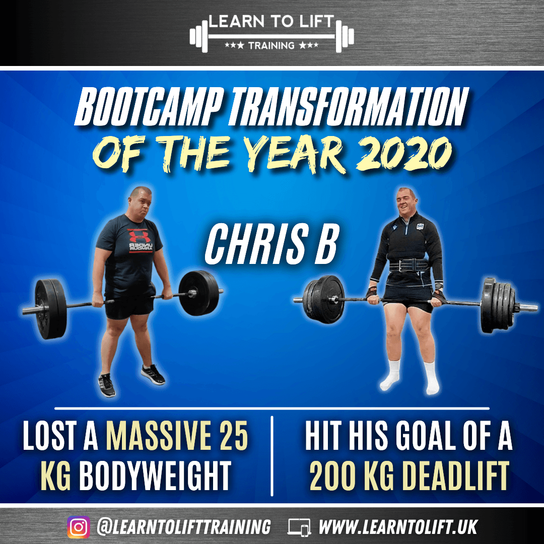 Learn To Lift Bootcamp Glasgow - Transformation Of The Year 2020