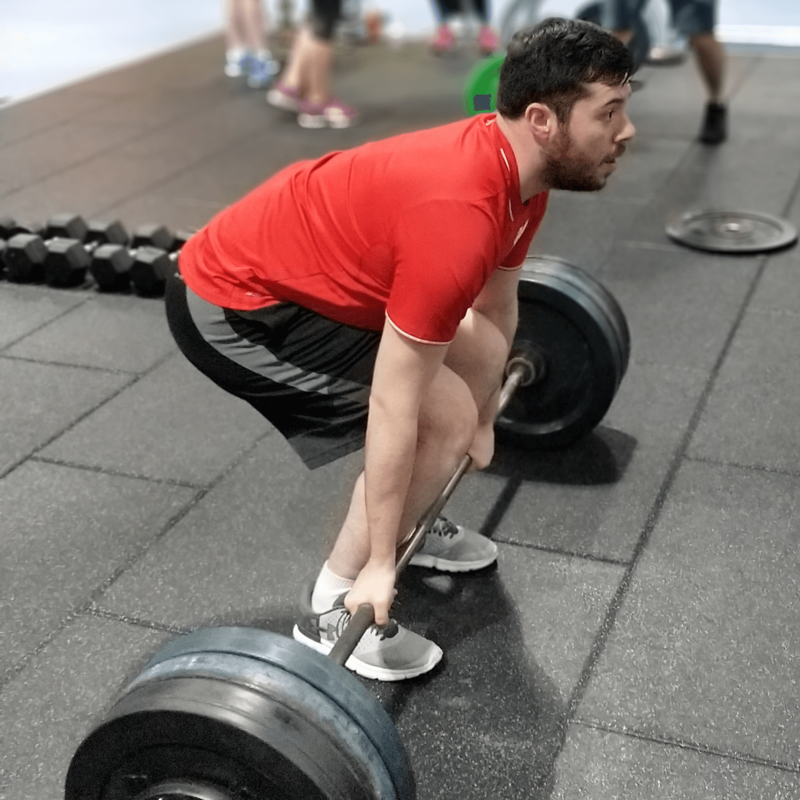 Learn to Lift Bootcamp Glasgow client deadlifting