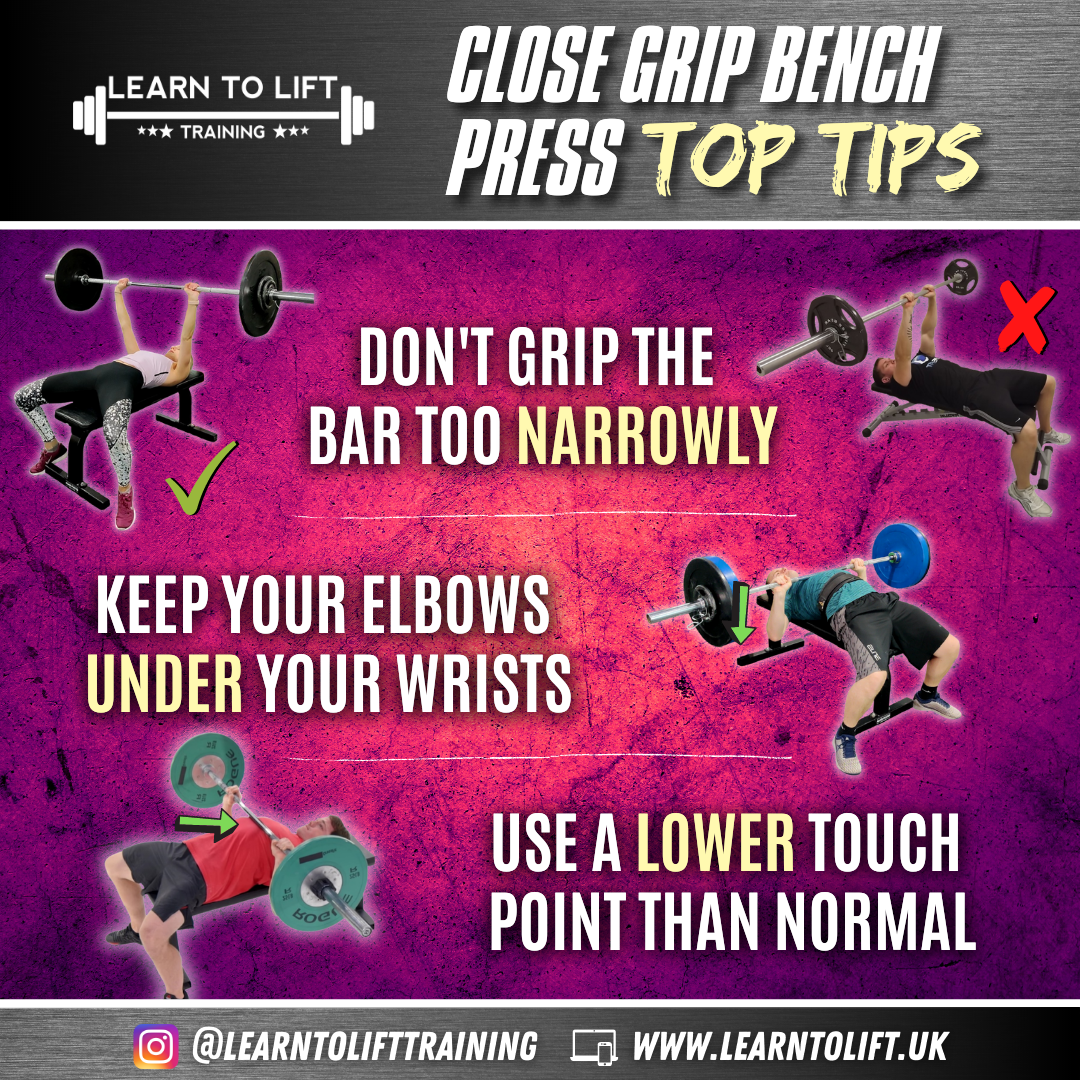 Personal Training Glasgow - Close Grip Bench Press Top Tips