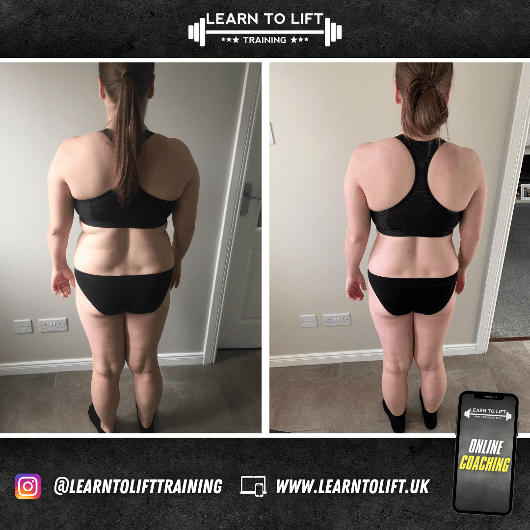 Online Personal Training Glasgow Results - Sinead 12 Week Transformation Back