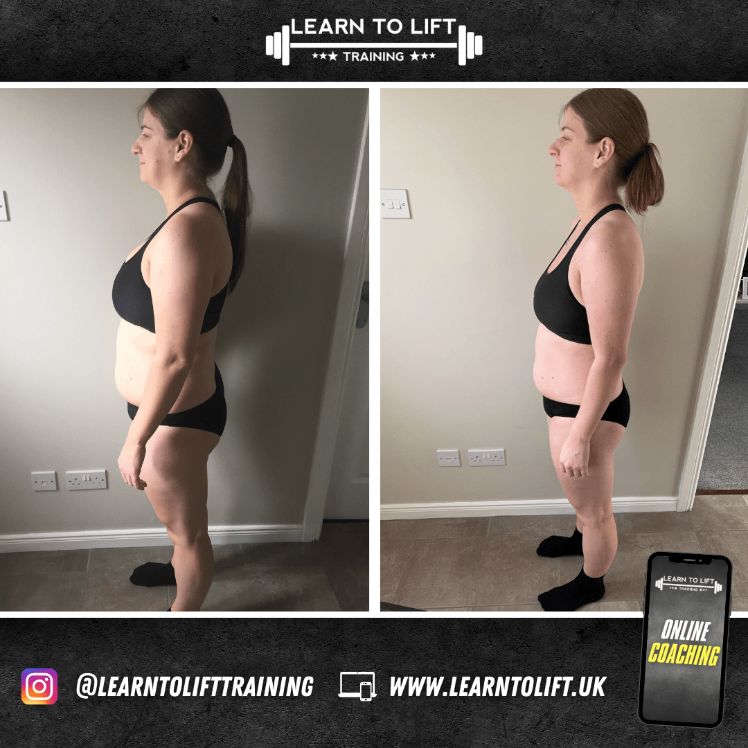 Online Personal Training Glasgow Results - Sinead 12 Week Transformation Side