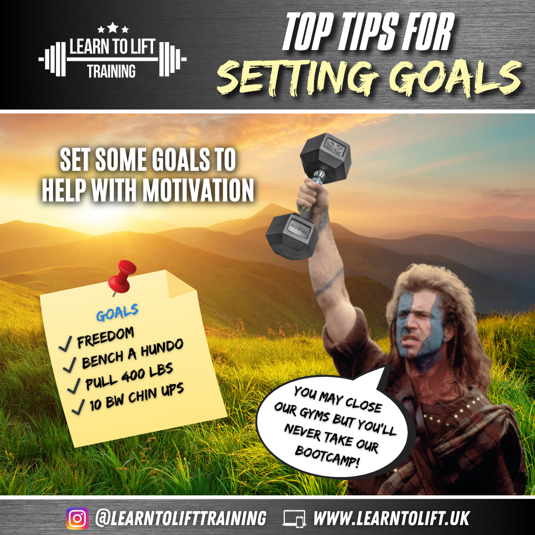 Personal Trainer Glasgow Southside - Struggling For Motivation? Set Some Goals Infographic 1