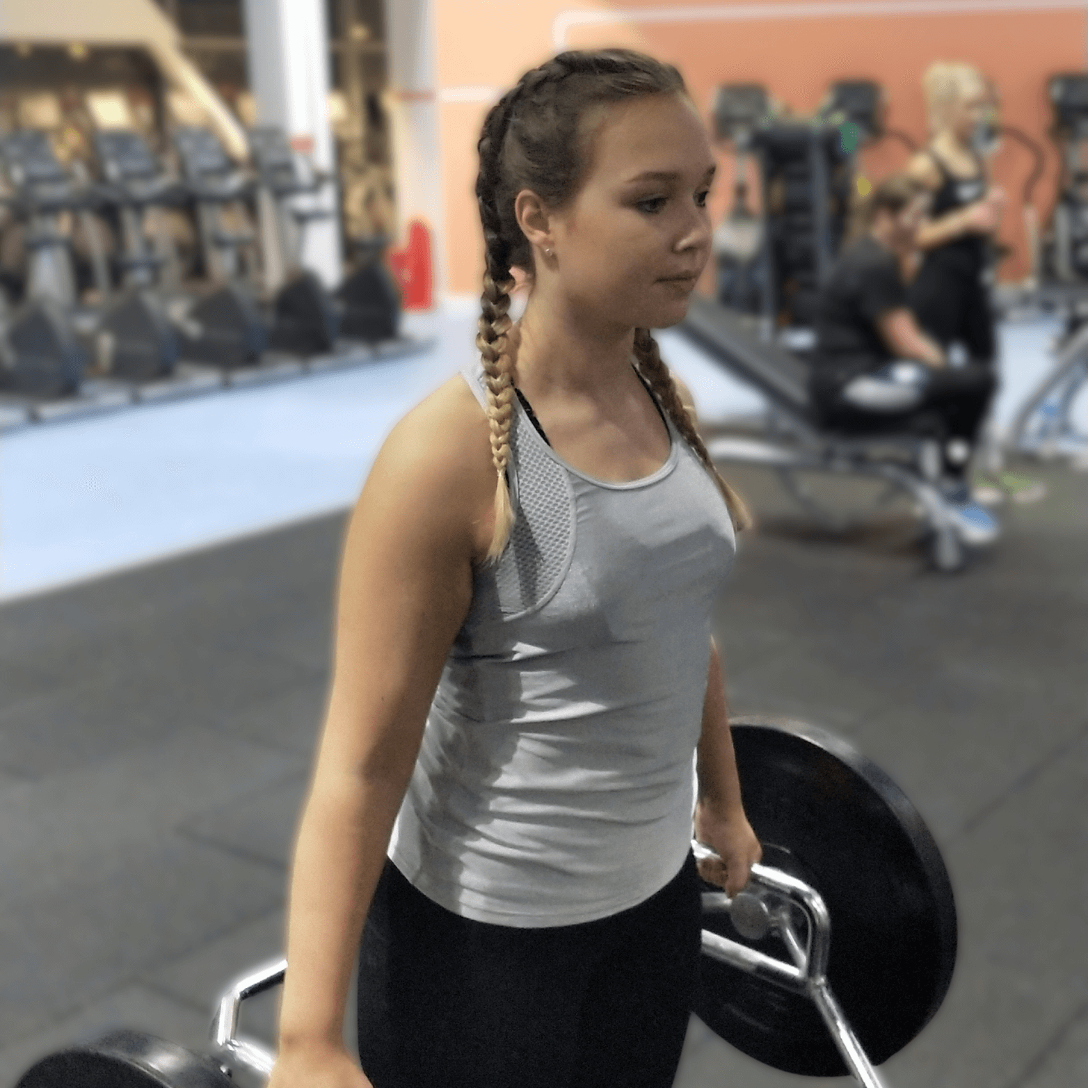 Woman doing trap bar deadlift during Glasgow personal training session
