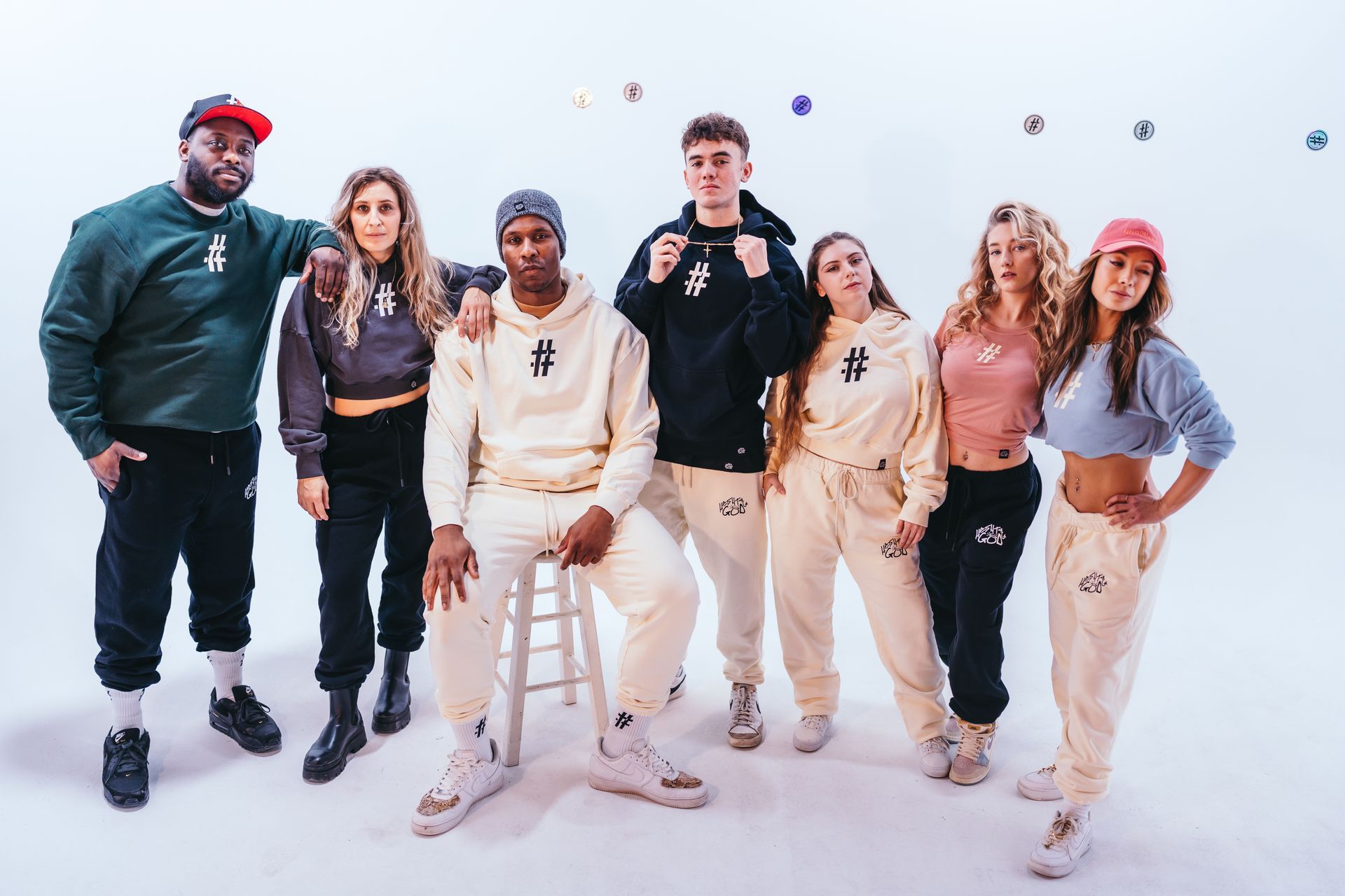 A group of people are posing for a picture together.