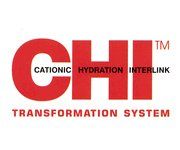 The chi transformation system logo is red and white.