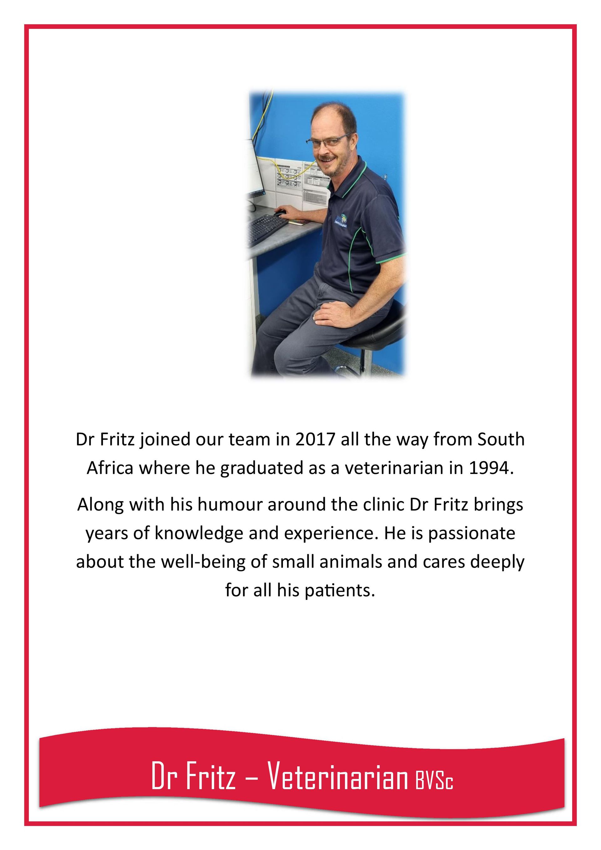 Dr Fritz — Darwin My Vet Service in Wulagi, NT
