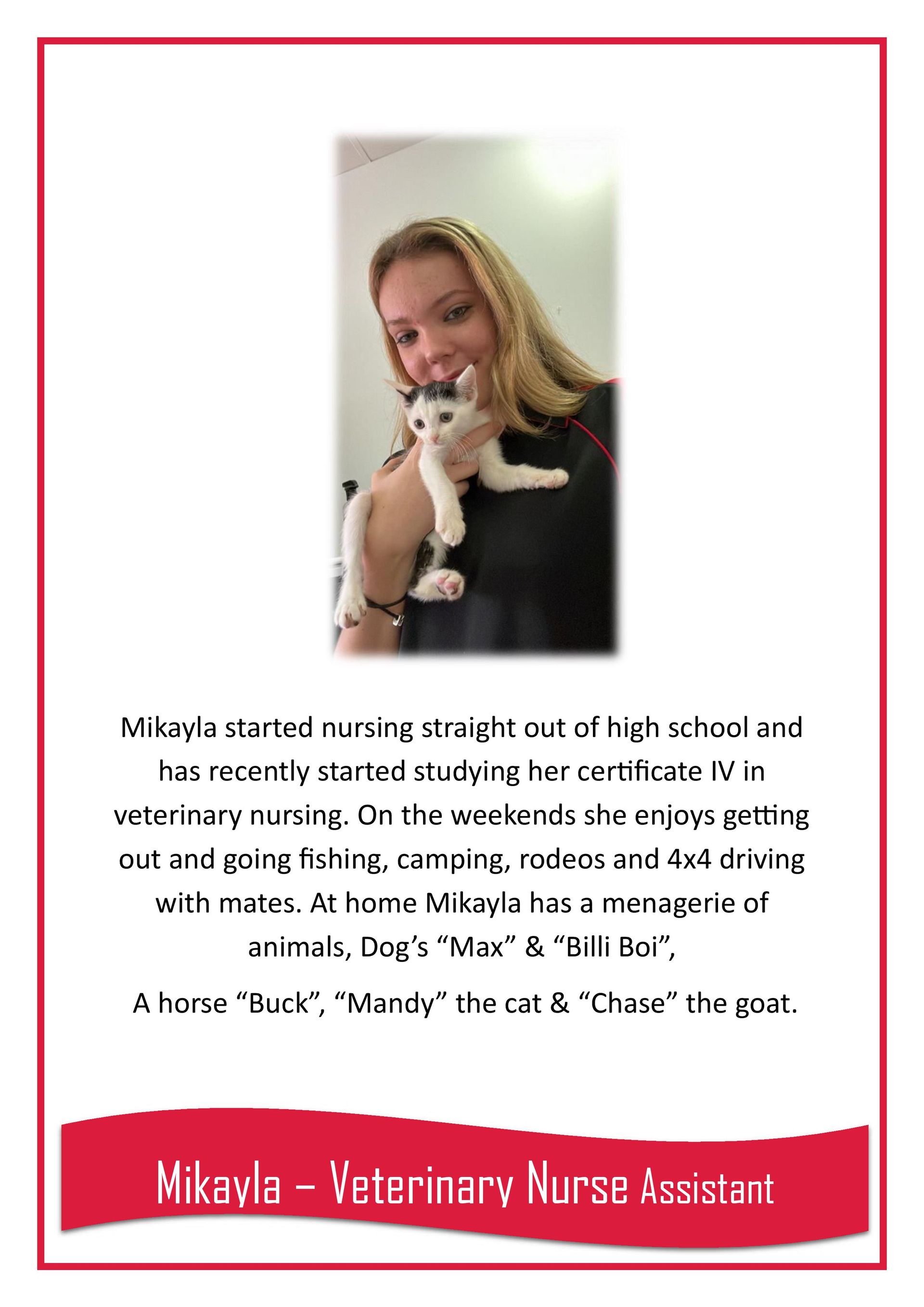 Mikayla — Darwin My Vet Service in Wulagi, NT