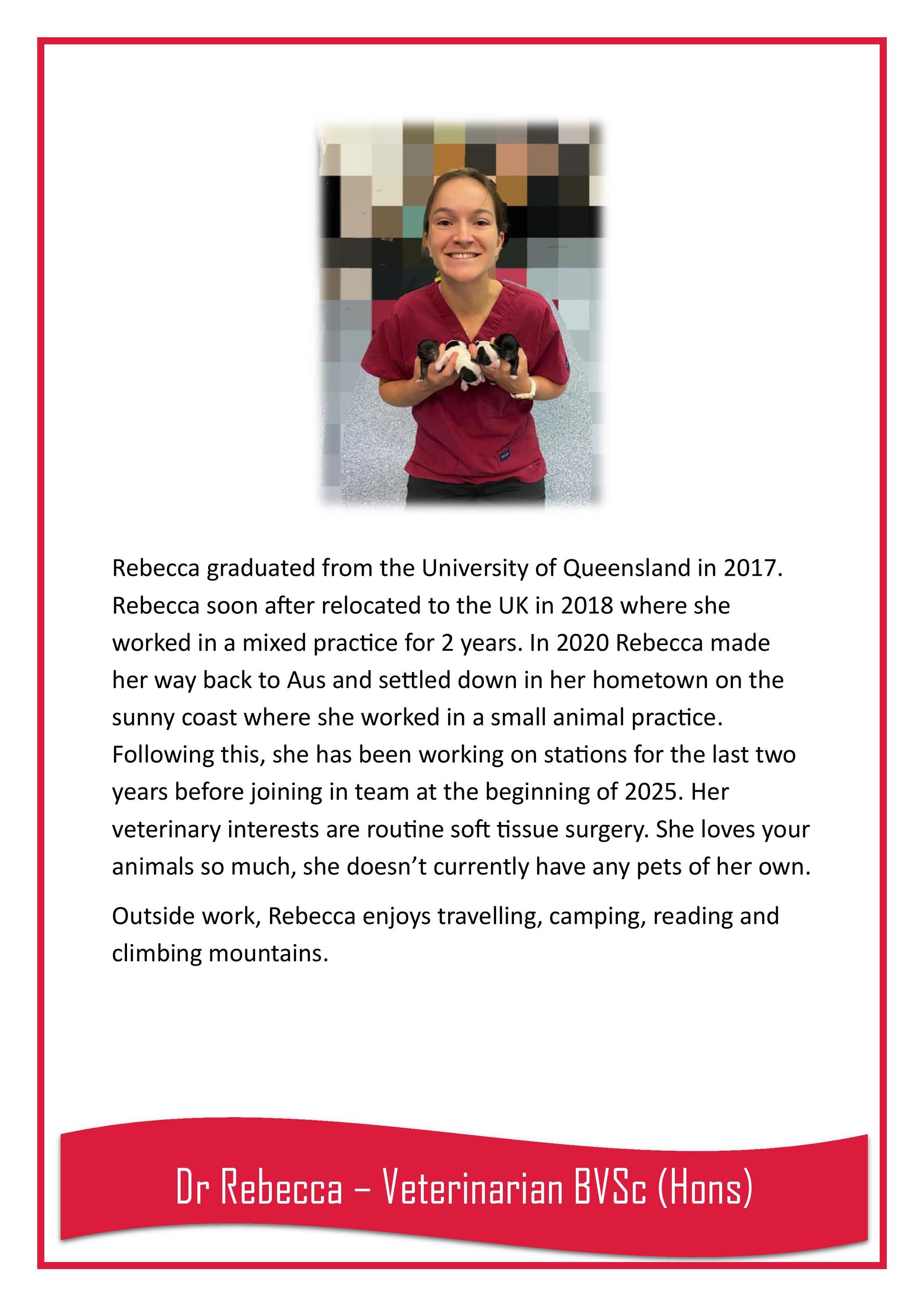 Dr Rebecca — Darwin My Vet Service in Wulagi, NT