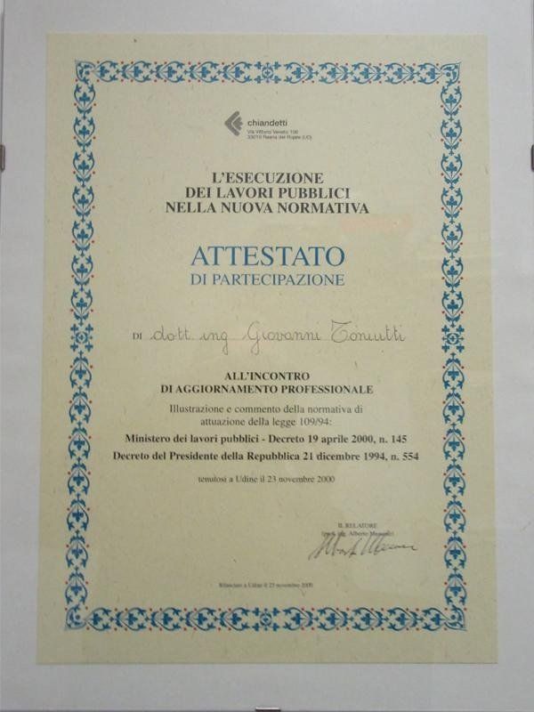 attestato di aggiornamento professionale