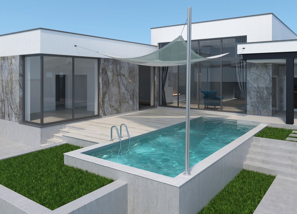 A House With A Large Swimming Pool — Glenn Merrick Constructions In Bowen, QLD