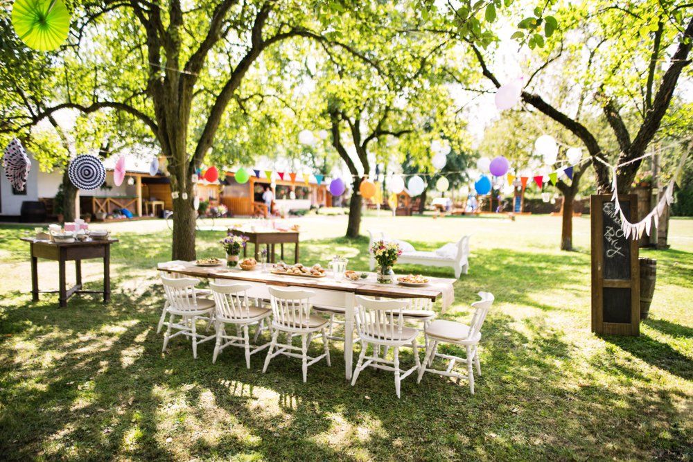 Table Set for a Garden Party — Party Hire in Chevallum QLD