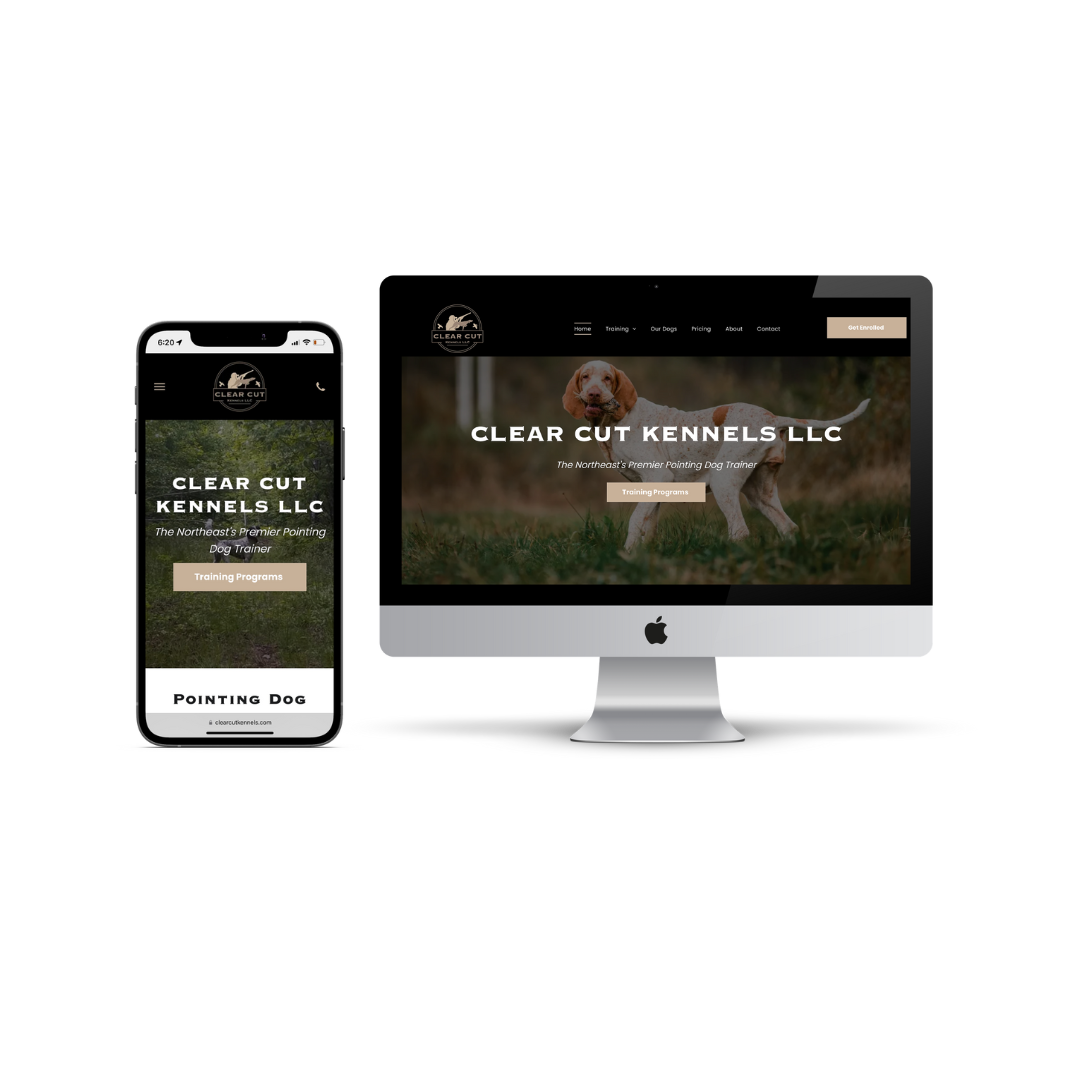 clear cut kennels website design