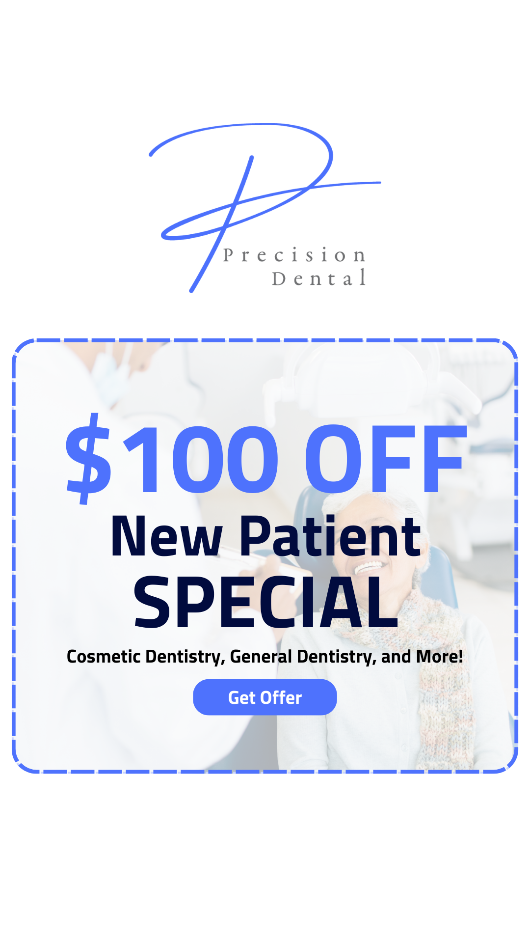 100 off new patient special medical ad