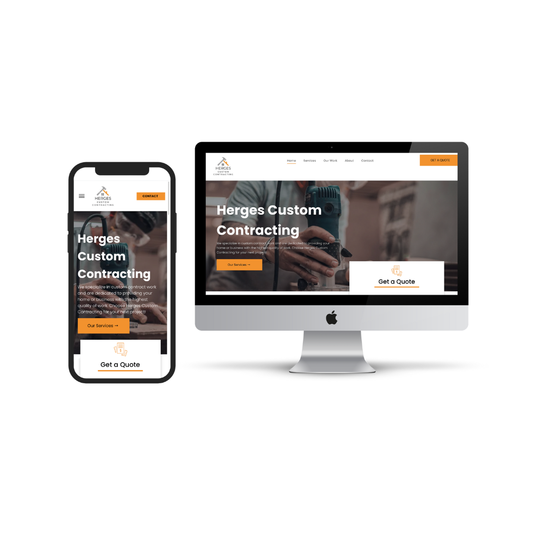 herges custom contracting website design