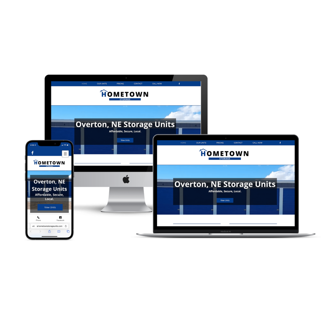 hometown storage website design
