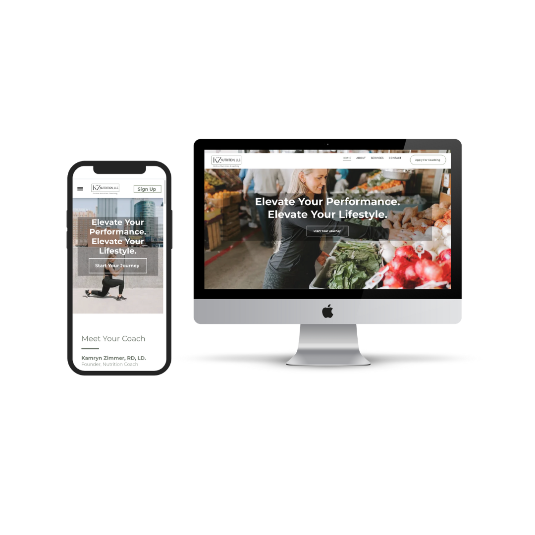 kz nutrition website design