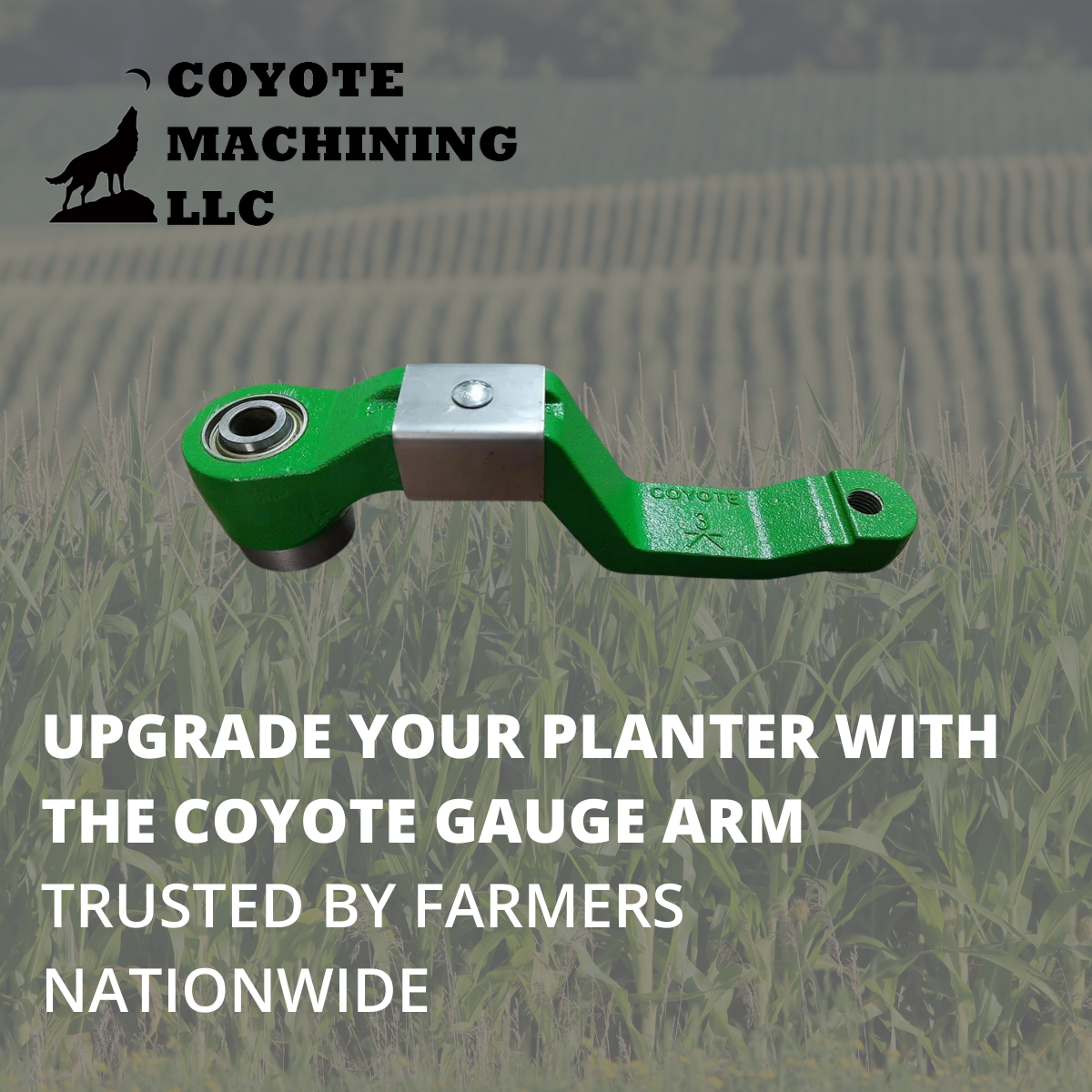 An advertisement for coyote machining llc nebraska
