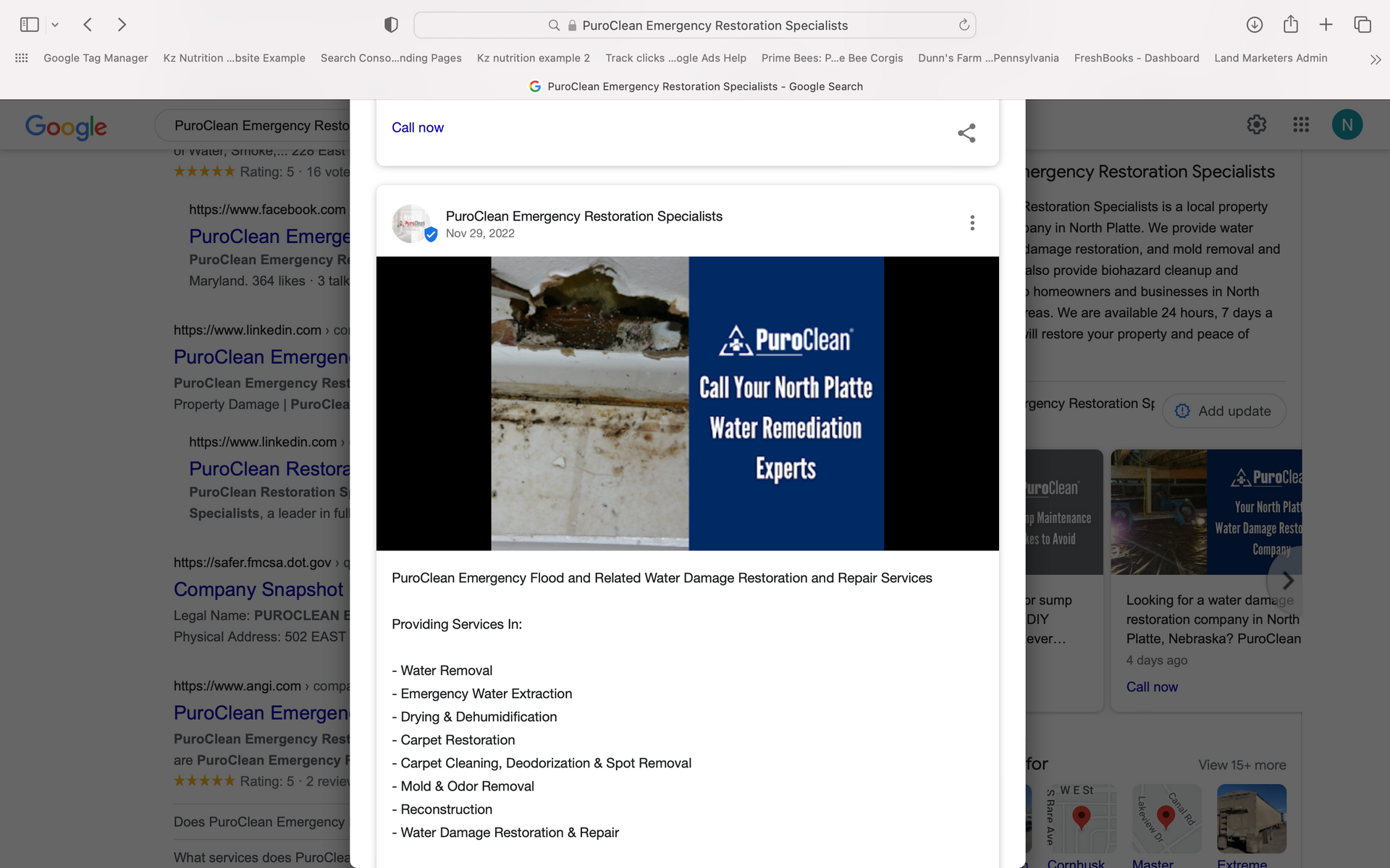 A computer screen is open to a google page