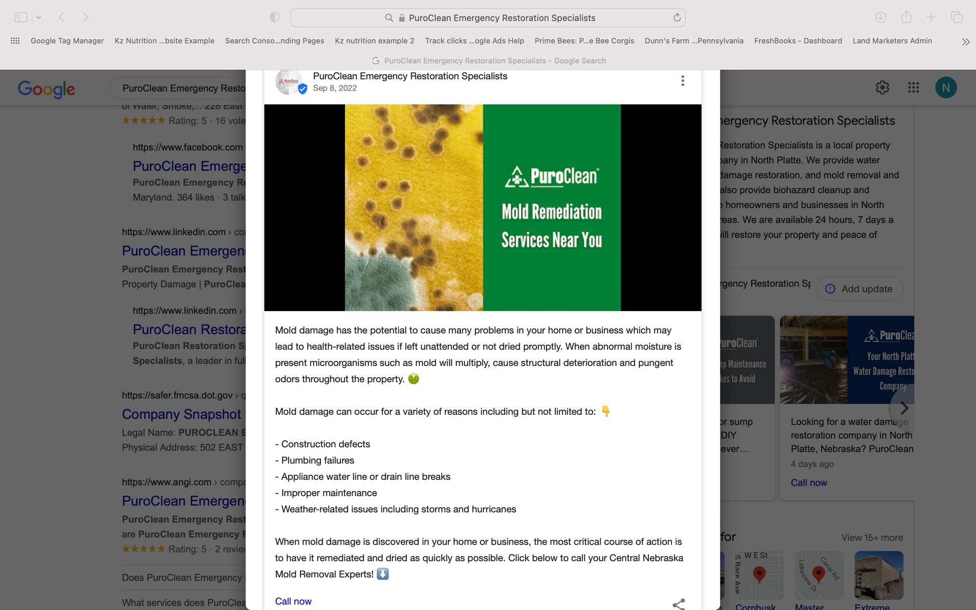 A computer screen is open to a google page