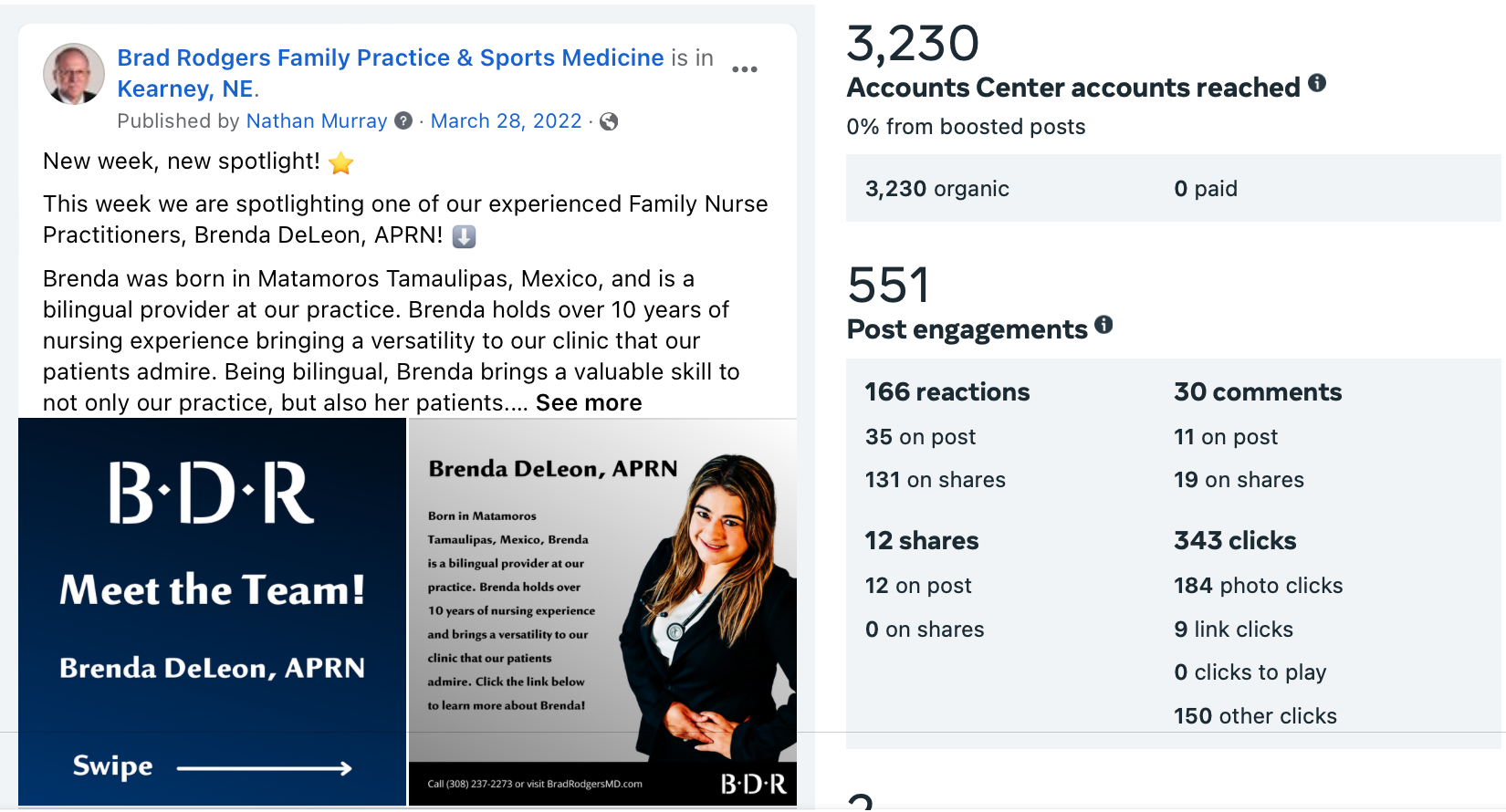brad Rodgers medical clinic social media spotlight