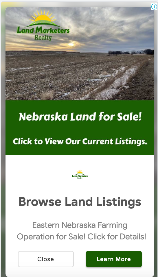 land marketers display retargeting ad