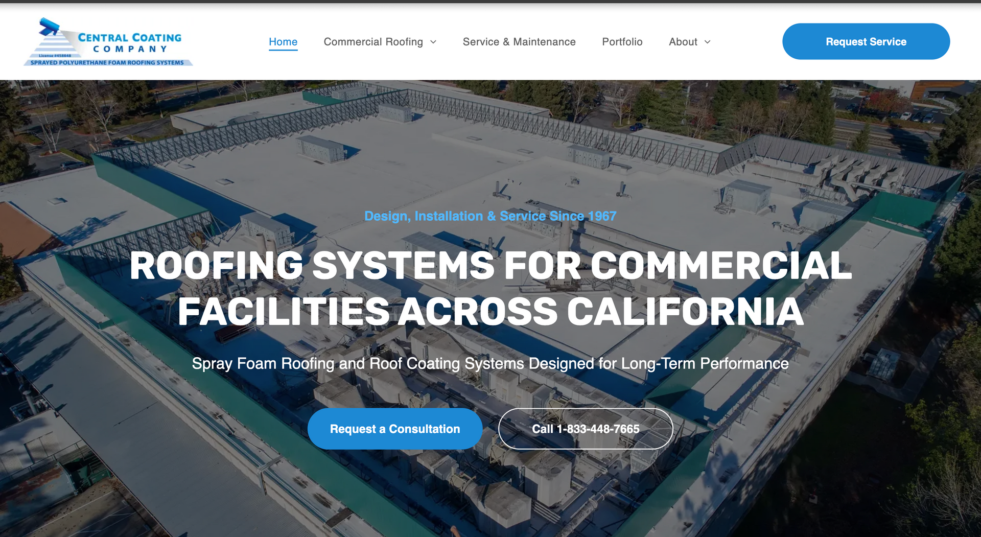 Aerial view of roofing work in progress