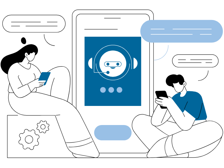 automated missed call text back graphic