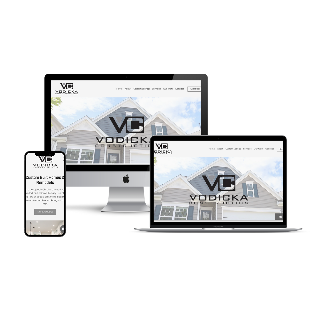 vodicka construction website design
