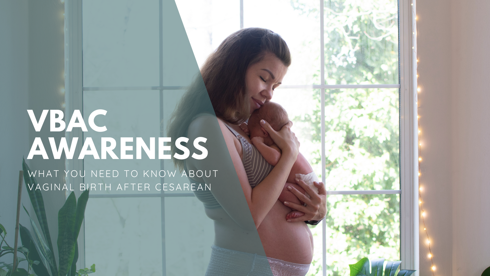 a blog banner with a mother holding her newborn baby to her chest