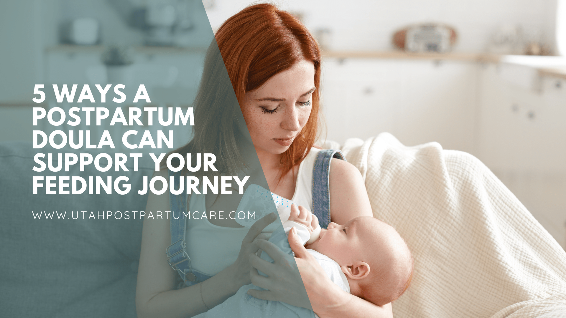 a woman feed her baby a bottle