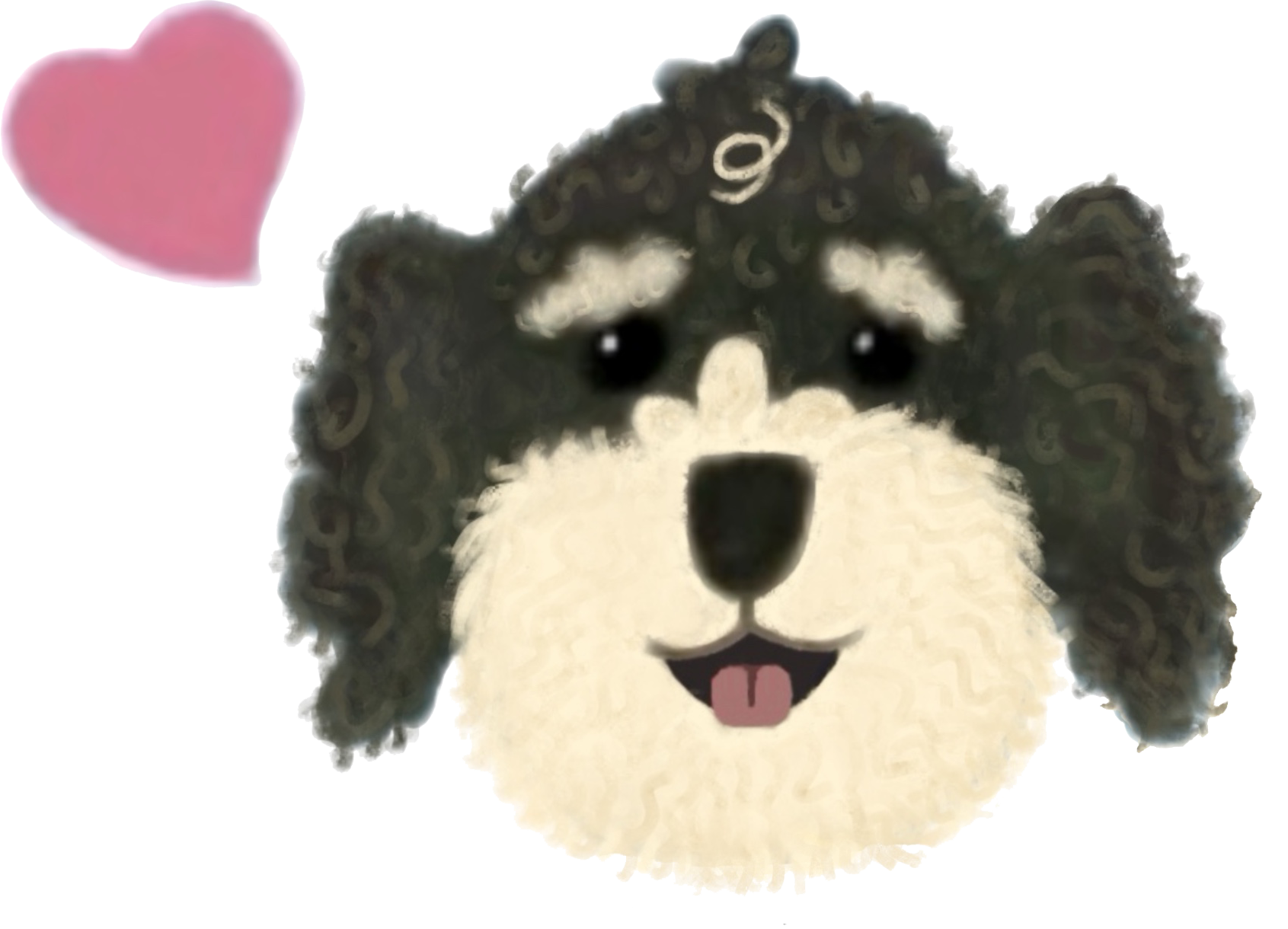 A Black and White Stuffed Animal With a Smiley Face