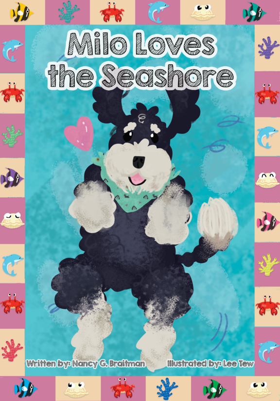A Book Cover Titled Milo Loves the Seashore