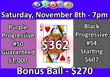 Bingo every Saturday at 7pm at St. John XXIII parish in West Seneca, NY.