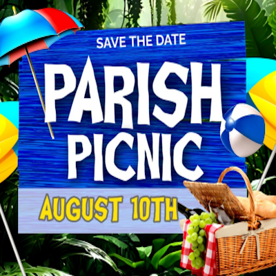 Flyer 'Save The Date' August 10th for the St. John XXIII parish picnic in West Seneca, NY