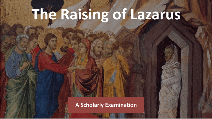Click button to read PDF article. The Raising of Lazarus. Pray over a scholarly examination of the Gospel passage.