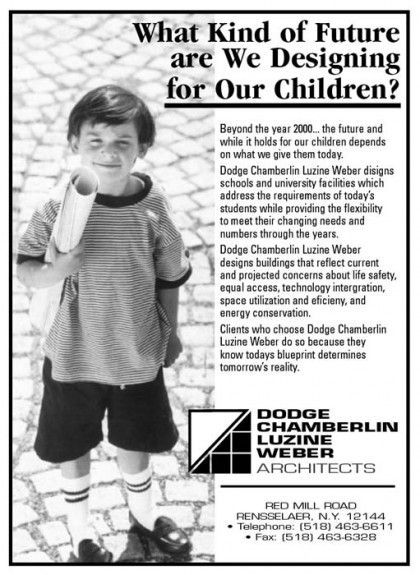 Young boy in shorts, holding a rolled blueprint. Text asks 