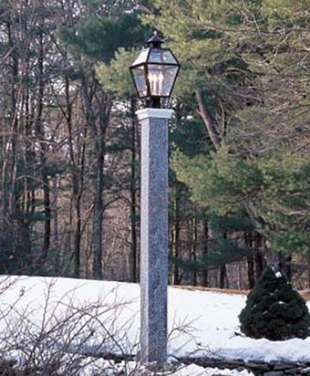 Granite Lamp Posts — Bourne, MA — Mr. Fence