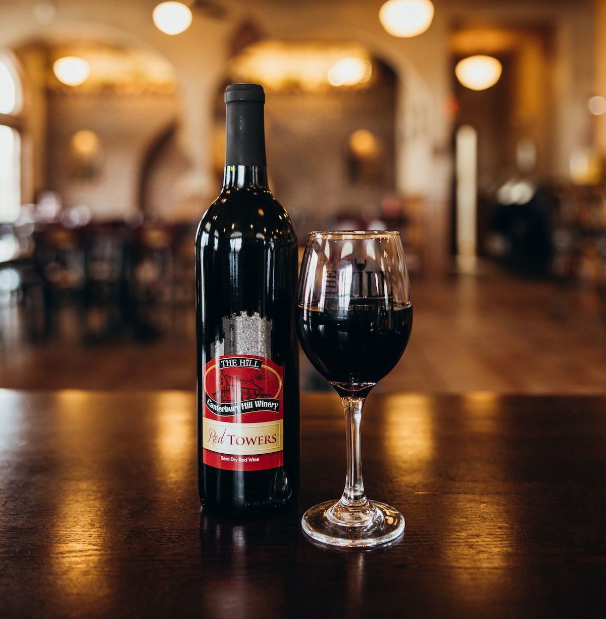 Red Towers is a Semi-Dry Red Wine. Purchase Your Bottle or Case at the Hill in Holts Summit, MO.